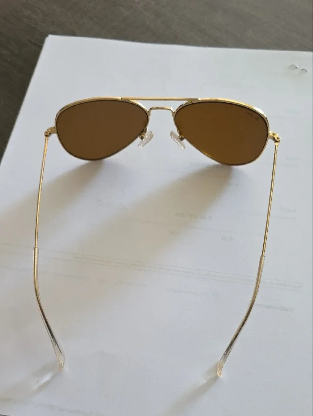 Pro Acme Men's Gold Aviator Sunglasses with Brown Lenses